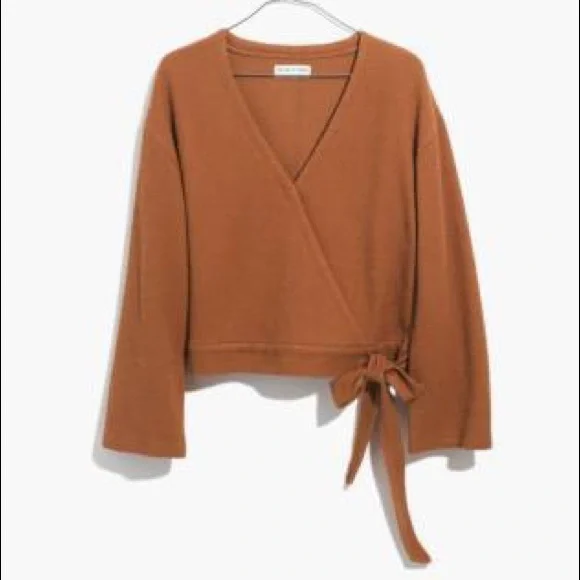 Madewell Texture & Thread Wrap Top - Picture 1 of 7